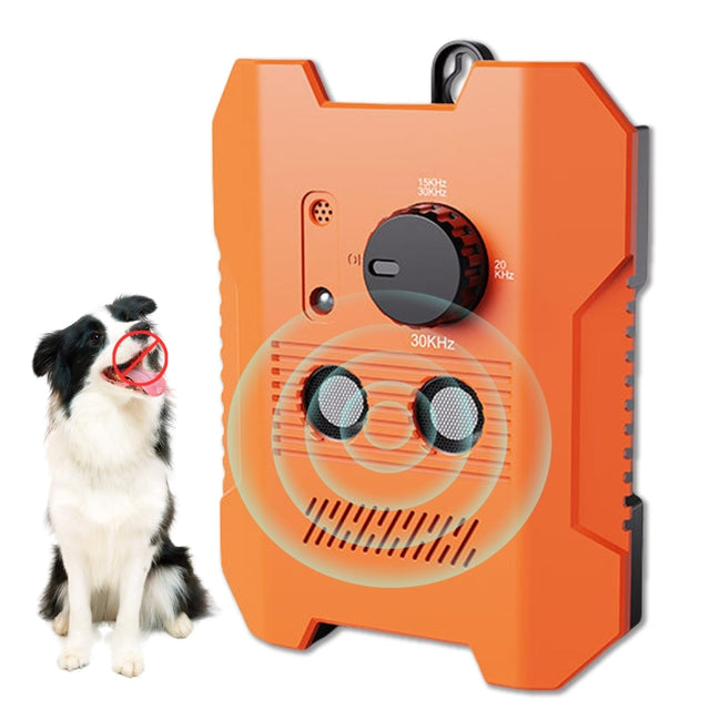 Ultrasonic Bark Stopper Anti-barking Dog Training Device With 3 Modes(Orange)