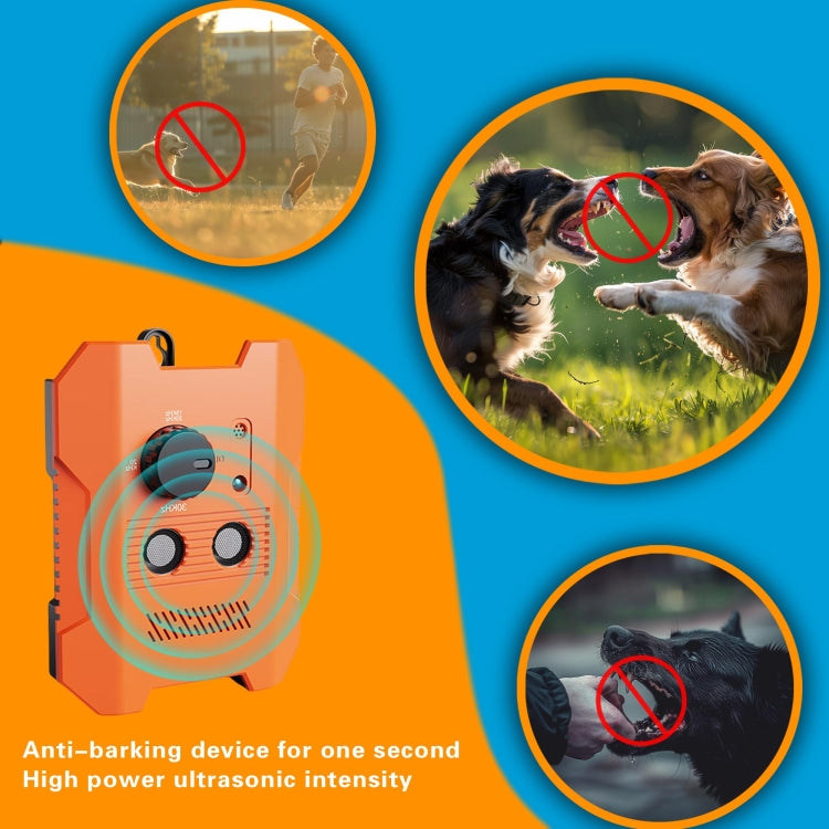Ultrasonic Bark Stopper Anti-barking Dog Training Device With 3 Modes(Orange) - Training Aids by PMC TechLife | Online Shopping South Africa | PMC TechLife | Buy Now Pay Later Mobicred