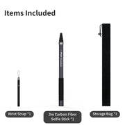 aMagisn 3m Carbon Fiber Invisible Selfie Stick Extension Rod For Action Camera