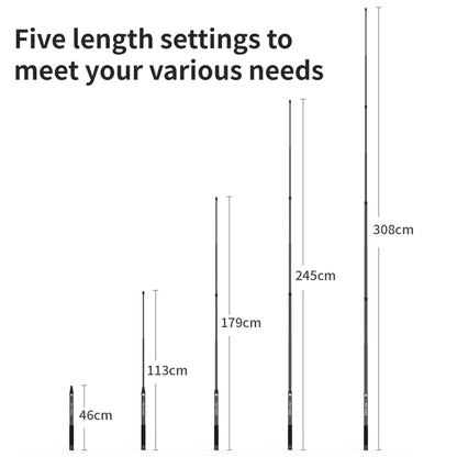 aMagisn 3m Carbon Fiber Invisible Selfie Stick Extension Rod For Action Camera - free shipping - PMC Jewellery - Order now!
