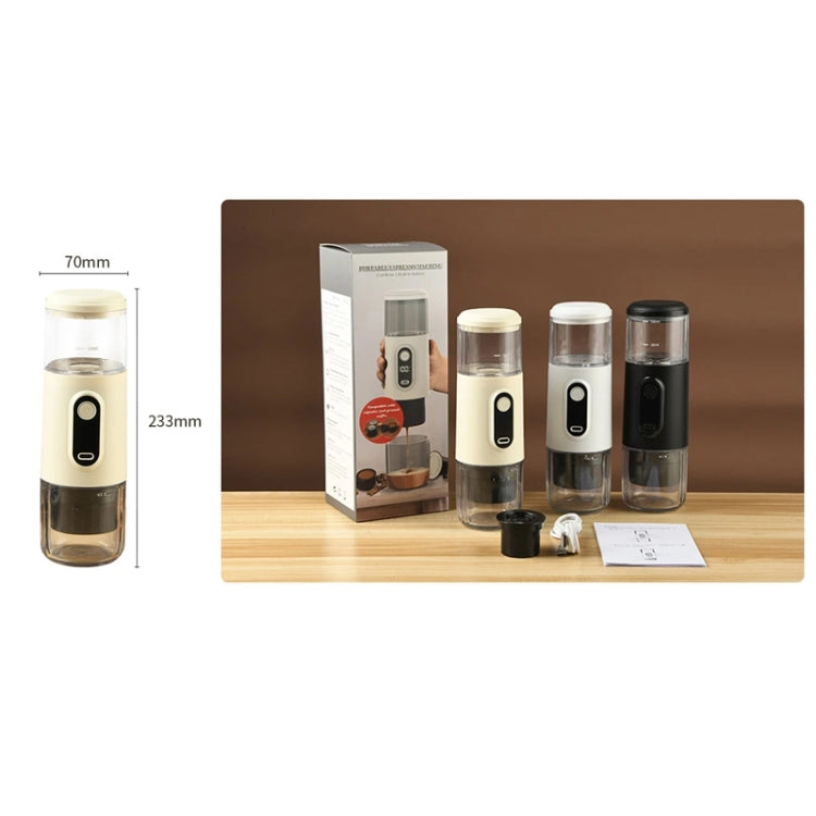 Wireless Portable Coffee Machine Compatible With Ground Coffee & NS Capsule(White)
