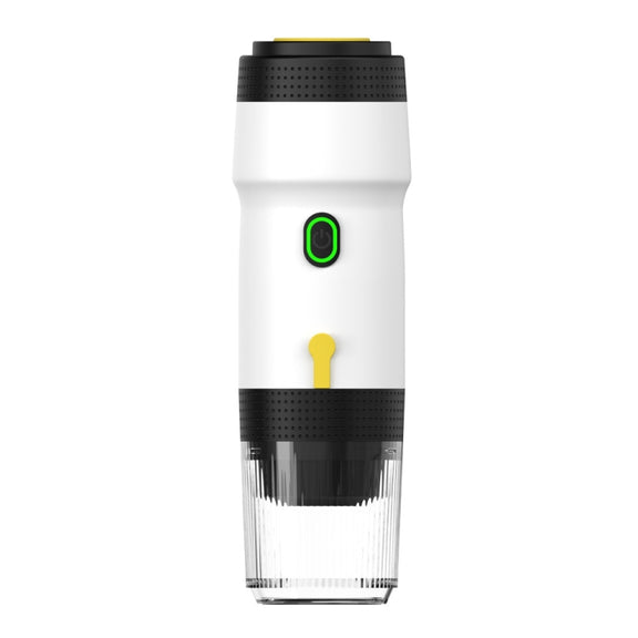 12V 3 In 1 Car Self-heating Coffee Machine Compatible With Large / Small Capsules and Ground Coffee, EU Plug(White)