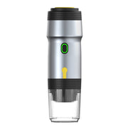 12V 3 In 1 Car Self-heating Coffee Machine Compatible With Large / Small Capsules and Ground Coffee, EU Plug(Silver)