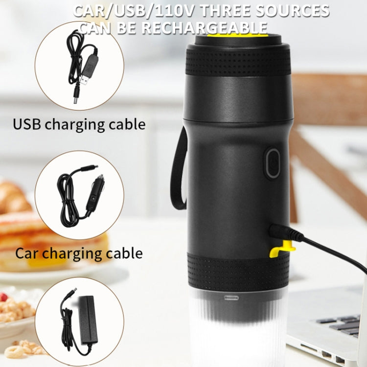 12V 3 In 1 Car Self-heating Coffee Machine Compatible With Large / Small Capsules and Ground Coffee, EU Plug(Silver)
