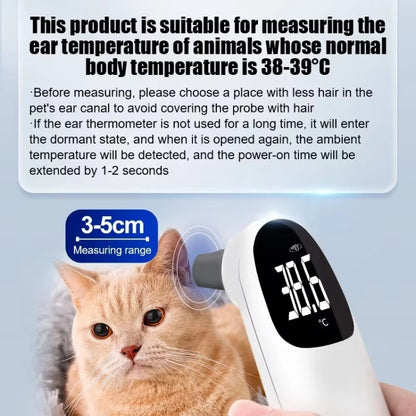 ELOFS EF-07 Pet Dog Cat Ear Digital Thermometer Accurate Infrared Measuring Animal Thermometer(White) - Detectors by ELOFS | Online Shopping South Africa | PMC Jewellery | Buy Now Pay Later Mobicred