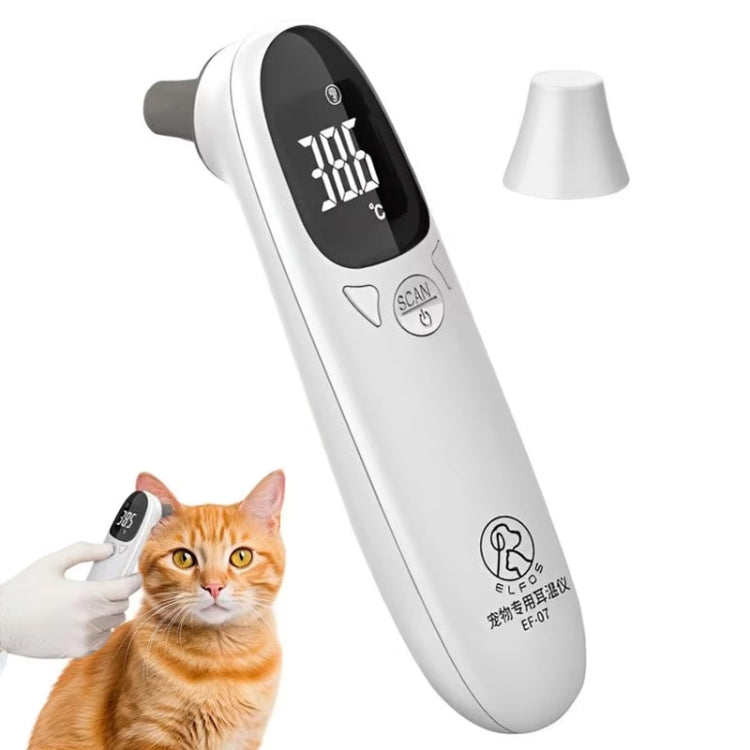 ELOFS EF-07 Pet Dog Cat Ear Digital Thermometer Accurate Infrared Measuring Animal Thermometer(White)