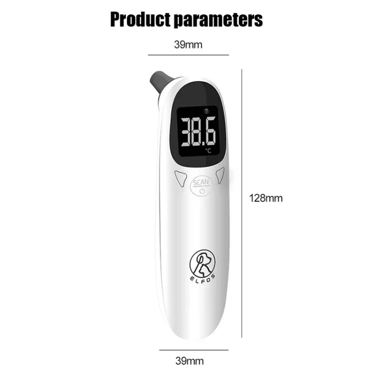 ELOFS EF-07 Pet Dog Cat Ear Digital Thermometer Accurate Infrared Measuring Animal Thermometer(White)