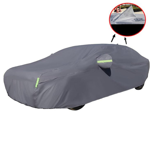 SUV Car EVA Plus Velvet Thickened Heat Insulation Sunshade With Shark Fin, Size: M- 4.45x1. 75x1.58