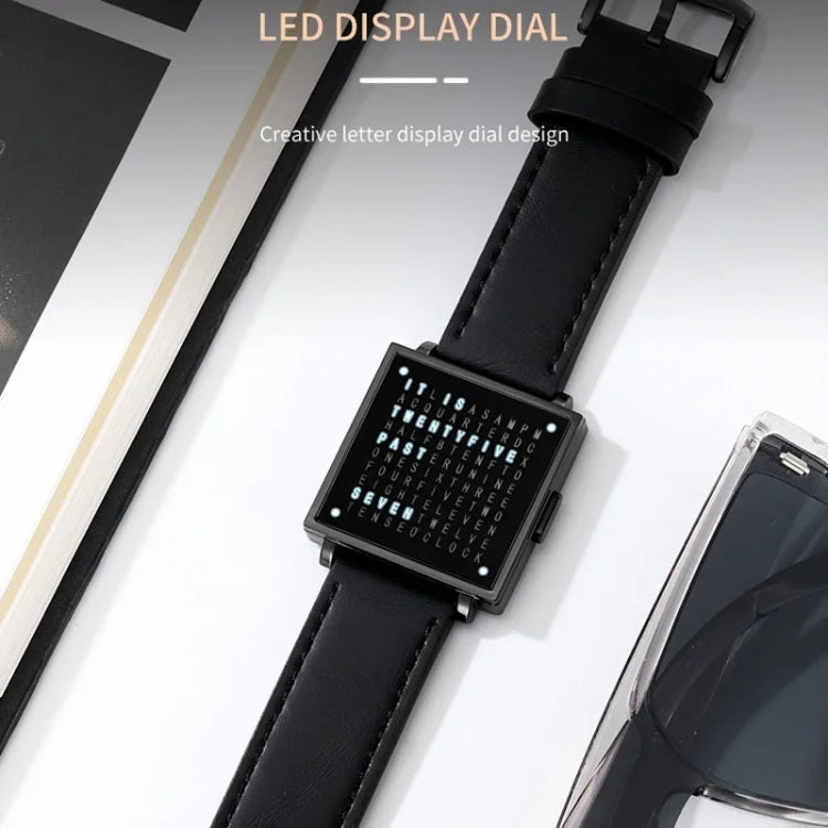 SKMEI Multi-function Letter Display Dial Square Men Electronic Watch, Color: Silver Steel Band - free shipping - PMC TechLife - Order now!