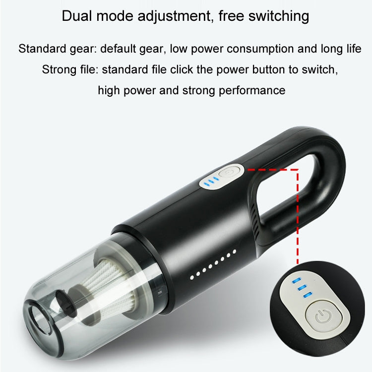 Wireless Car-mounted High-power Suction Handheld Vacuum Cleaner, Color: Black Two-speed Adjustment 11.1V - Vacuum Cleaner by PMC Jewellery | Online Shopping South Africa | PMC Jewellery | Buy Now Pay Later Mobicred