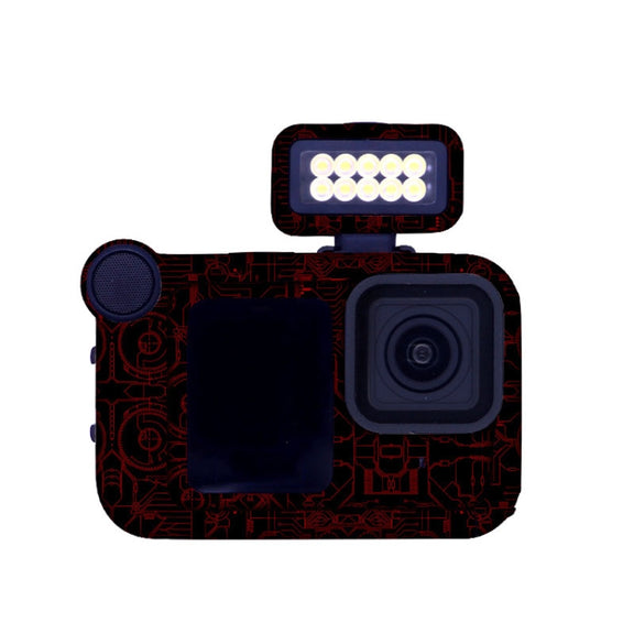 For GOPro HERO13 Black Camera Stickers Body Protective Film, Style: 11 Circuit Red