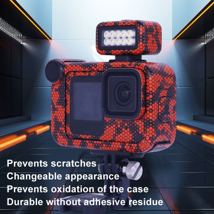 For GOPro HERO13 Black Camera Stickers Body Protective Film, Style: 12 Circuit Blue