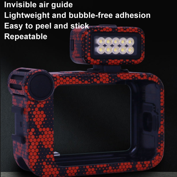 For GOPro HERO13 Black Camera Stickers Body Protective Film, Style: 14 Snake Scale White