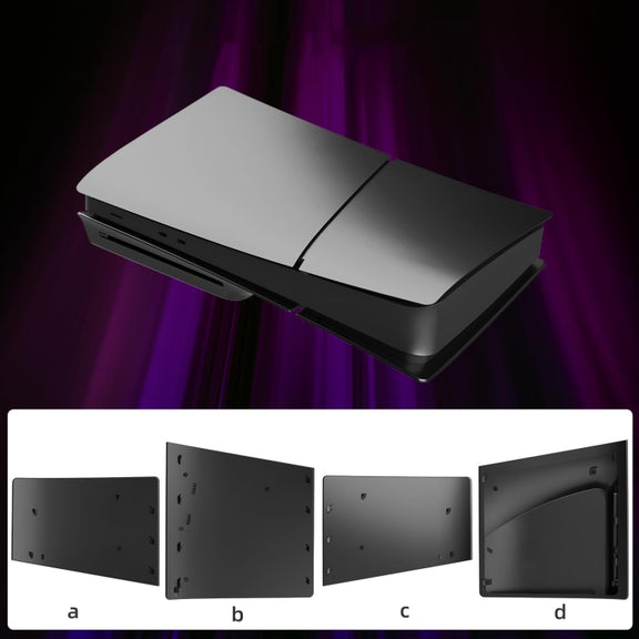 For PS5 Slim Replacement Faceplate Shell Detachable Protective Case, Model: Digital Edition Black