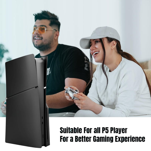 For PS5 Slim Replacement Faceplate Shell Detachable Protective Case, Model: Disc Edition Gray