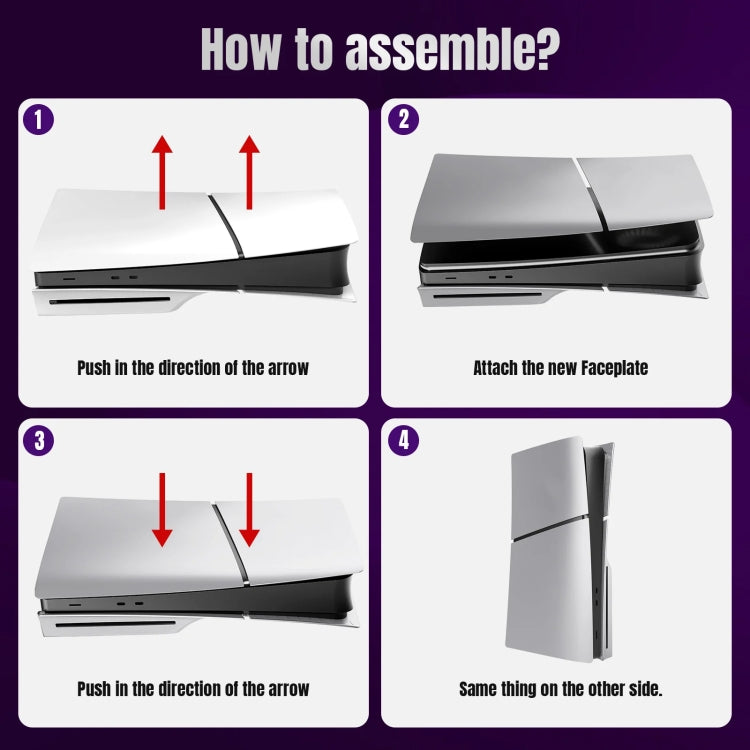 For PS5 Slim Replacement Faceplate Shell Detachable Protective Case, Model: Disc Edition Gray - Cases by PMc TechLife | Online Shopping South Africa | PMc TechLife | Buy Now Pay Later Mobicred