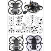 For DJI Avata Single Fuselage Sticker No Adhesive Personalised Stickers(A-04 Colorful Lines)