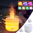 300ml Colorful Flame Aromatherapy Machine USB Power Household Silent Humidifier Aroma Diffuser(White) - free shipping - PMC TechLife - Order now!