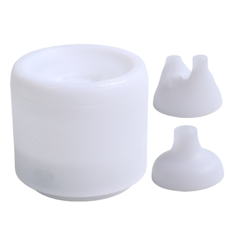 300ml Colorful Flame Aromatherapy Machine USB Power Household Silent Humidifier Aroma Diffuser(White)
