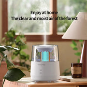 Raindrop Candlelight Aromatherapy Diffuser Air Humidifier with Colorful Lights EU Plug Black