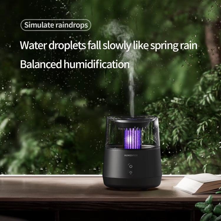 Raindrop Candlelight Aromatherapy Diffuser Air Humidifier with Colorful Lights US Plug White