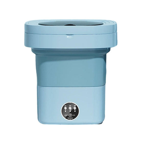 Fully Automatic Mini Foldable Washing Machine With Dehydration Function, Size: AU Plug(Blue)