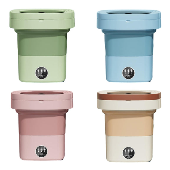 Fully Automatic Mini Foldable Washing Machine With Dehydration Function, Size: AU Plug(Green)
