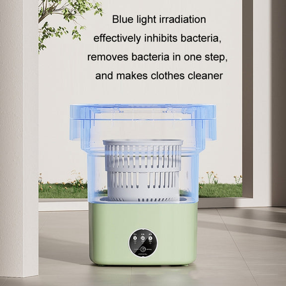 Fully Automatic Mini Foldable Washing Machine With Dehydration Function, Size: AU Plug(Green)