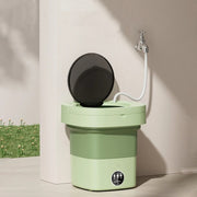 Fully Automatic Mini Foldable Washing Machine With Dehydration Function, Size: AU Plug(Green)