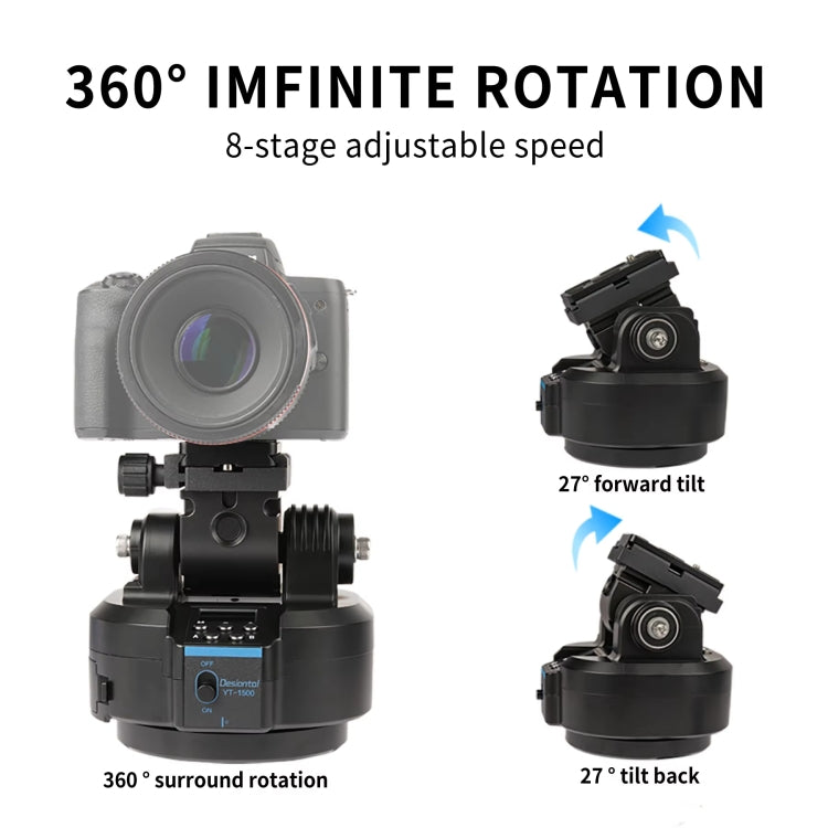 Desiontal YT-1500 Electric Gimbal Mobile Camera Live Streaming Panoramic Stabiliser With Rocker Rotation(Standard)