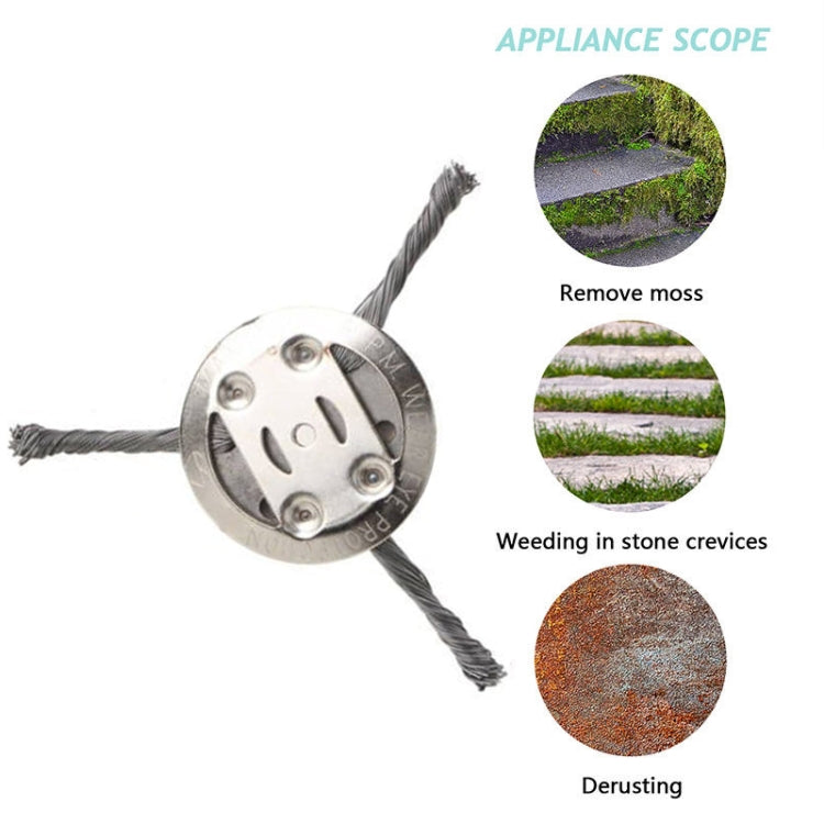 Steel Wire Weeding Wheel Twisted Wire Weeding Disc Mower Blade Accessories, Spec: 3-heads - Lawn Mower, Saws & Accessories by PMC TechLife | Online Shopping South Africa | PMC TechLife | Buy Now Pay Later Mobicred