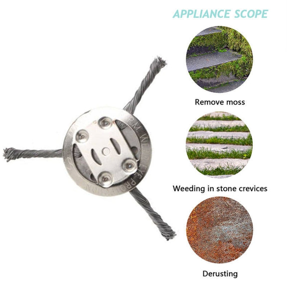 Steel Wire Weeding Wheel Twisted Wire Weeding Disc Mower Blade Accessories, Spec: 6-heads