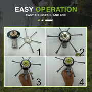 Steel Wire Weeding Wheel Twisted Wire Weeding Disc Mower Blade Accessories, Spec: 6-heads
