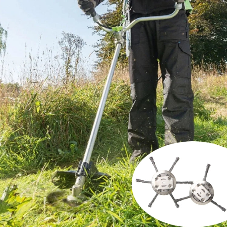 Steel Wire Weeding Wheel Twisted Wire Weeding Disc Mower Blade Accessories, Spec: 6-heads - Lawn Mower, Saws & Accessories by PMC TechLife | Online Shopping South Africa | PMC TechLife | Buy Now Pay Later Mobicred