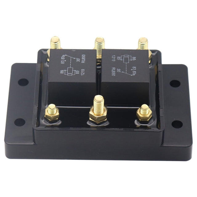12V80A Automotive Relay Module Water-resistant Fuse Box(Black)