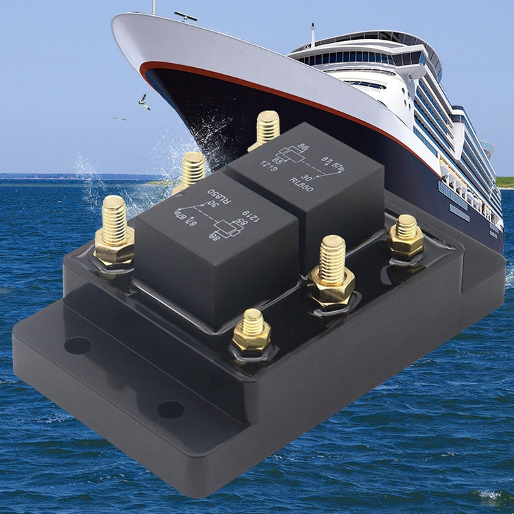 12V80A Automotive Relay Module Waterproof Fuse Box(Black) - Relays by PMC Jewellery | Online Shopping South Africa | PMC Jewellery | Buy Now Pay Later Mobicred