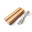 LED Light Solid Wood Luminous Base for Resin Art Acrylic Glass Lights Rectangular Slot 15cm(White Light) - free shipping - PMc TechLife - Order now!