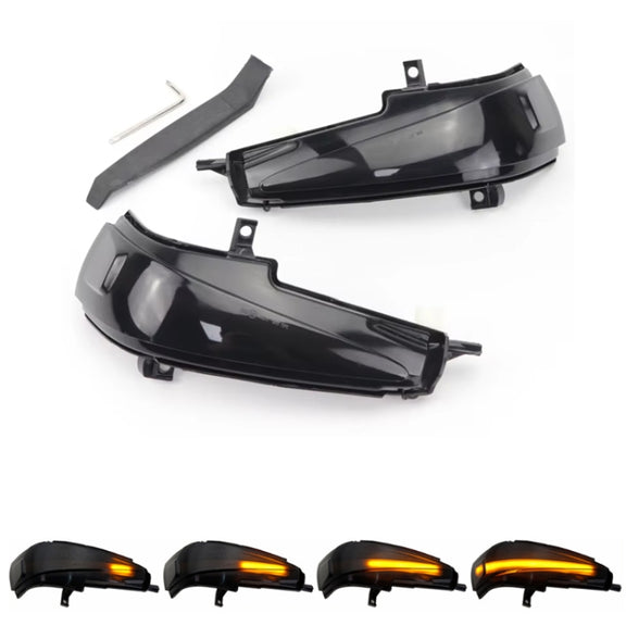 For Honda Civic MK8 Car Dynamic LED Water Flow Turn Signal Rearview Mirror Lights, Color: Yellow Light