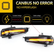 For Honda Civic MK8 Car Dynamic LED Water Flow Turn Signal Rearview Mirror Lights, Color: Blue Yellow Light