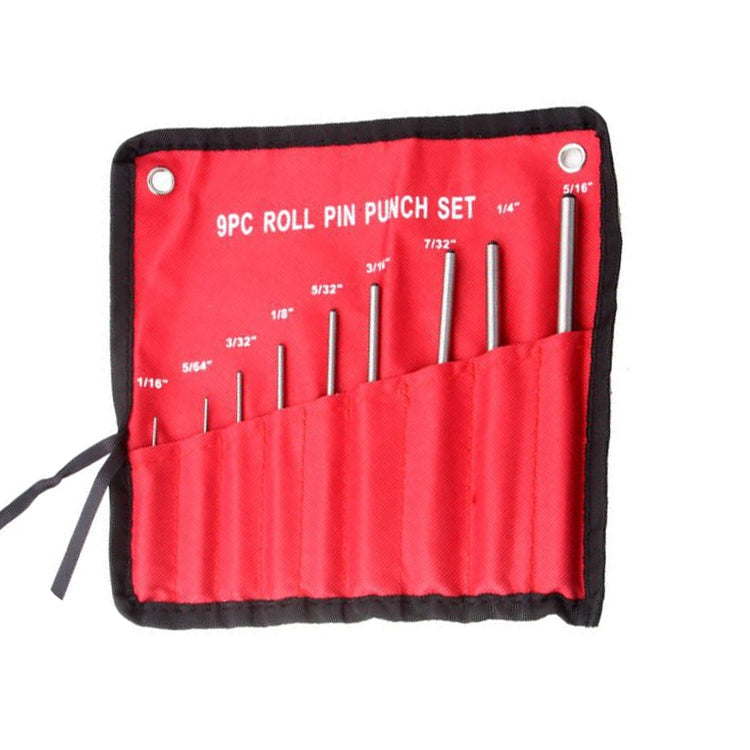9-in-1 Heavy Duty Roll Pin Punch Set Round Punch Removal Tools, Spec: Canvas Packaging - free shipping - PMc TechLife - Order now!