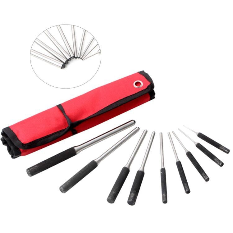 9-in-1 Heavy Duty Roll Pin Punch Set Round Punch Removal Tools, Spec: Canvas Packaging - free shipping - PMc TechLife - Order now!