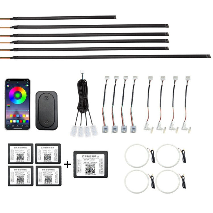 22 in 1 Car Hidden Acrylic LED Colorful Decorative Atmosphere Light Strip - Atmosphere lights by PMC Jewellery | Online Shopping South Africa | PMC Jewellery | Buy Now Pay Later Mobicred