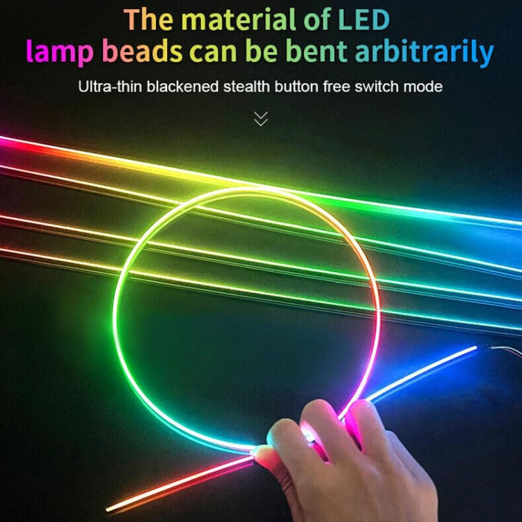 6 in 1 Car Hidden Acrylic LED Colorful Decorative Atmosphere Light Strip - Atmosphere lights by PMC Jewellery | Online Shopping South Africa | PMC Jewellery | Buy Now Pay Later Mobicred
