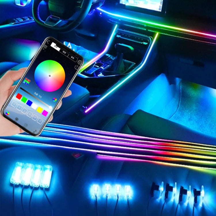 10 in 1 Car Hidden Acrylic LED Colorful Decorative Atmosphere Light Strip - Atmosphere lights by PMC Jewellery | Online Shopping South Africa | PMC Jewellery | Buy Now Pay Later Mobicred
