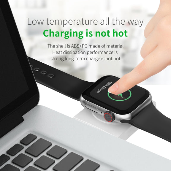 S02 For Apple Watch Series USB Magnetic Watch Wireless Charger With Card Reader Function(Black)