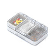 3 In 1 Double-layer Cutting and Grinding Medicine Box Travel Pill Organizer Case(White) - free shipping - PMC TechLife - Order now!