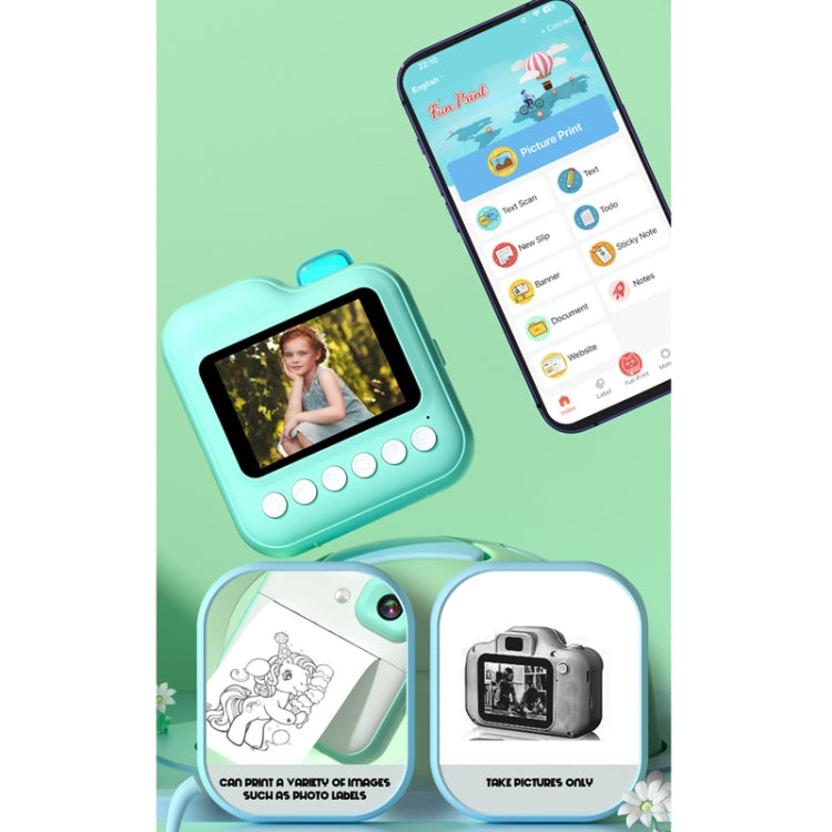 Mini Children High-Definition Printing Digital Camera, Color: Pink+64G TF Card