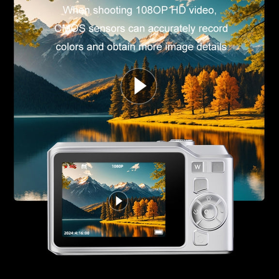 1080P HD Student Retro Digital Card Camera, Color: Black