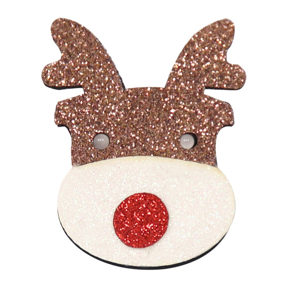 Cartoon Luminous Brooch Decoration Christmas Children and Adult Dress-up Props(Elk)