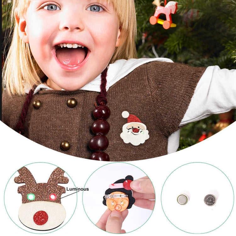 Cartoon Luminous Brooch Decoration Christmas Children and Adult Dress-up Props(Elk) - free shipping - PMc TechLife - Order now!